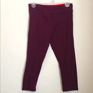 Maroon crop leggings from Aerie